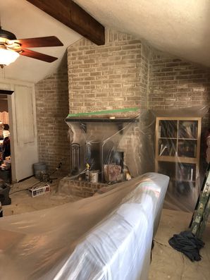 Before and after interior painting Houston TX using Sherwin Williams super-paint Sw 7767  Zircon (2)